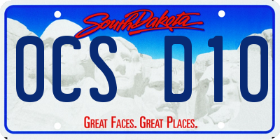 SD license plate 0CSD10