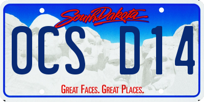 SD license plate 0CSD14