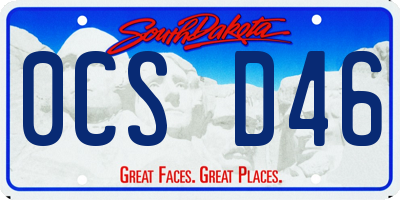 SD license plate 0CSD46