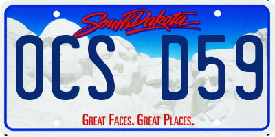 SD license plate 0CSD59