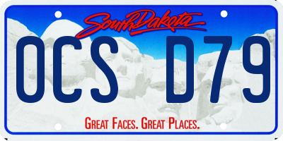 SD license plate 0CSD79