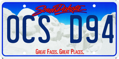 SD license plate 0CSD94