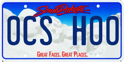 SD license plate 0CSH00