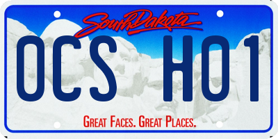 SD license plate 0CSH01
