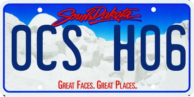 SD license plate 0CSH06