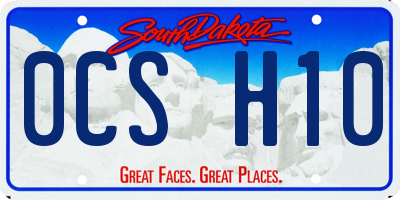 SD license plate 0CSH10