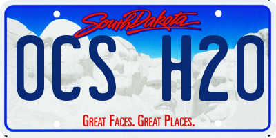 SD license plate 0CSH20