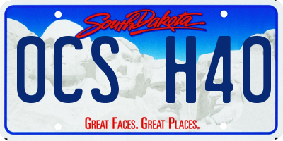 SD license plate 0CSH40