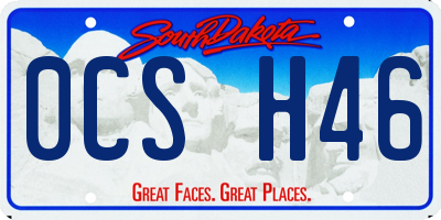 SD license plate 0CSH46