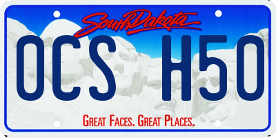 SD license plate 0CSH50