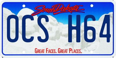 SD license plate 0CSH64