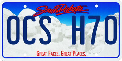 SD license plate 0CSH70