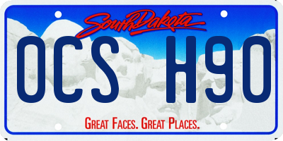 SD license plate 0CSH90