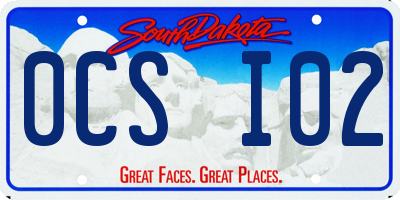 SD license plate 0CSI02