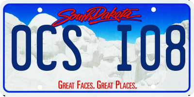 SD license plate 0CSI08