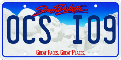 SD license plate 0CSI09