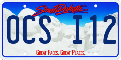SD license plate 0CSI12