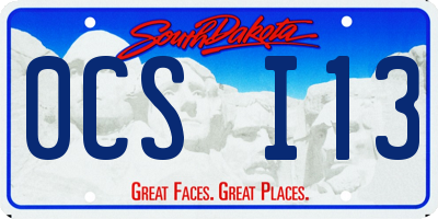 SD license plate 0CSI13