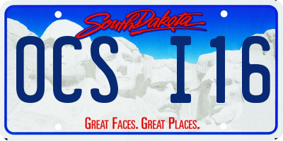 SD license plate 0CSI16