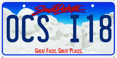 SD license plate 0CSI18