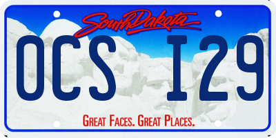 SD license plate 0CSI29