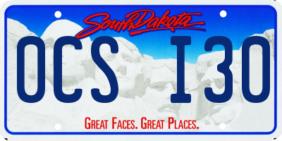 SD license plate 0CSI30