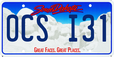 SD license plate 0CSI31
