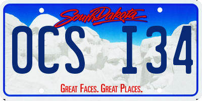 SD license plate 0CSI34