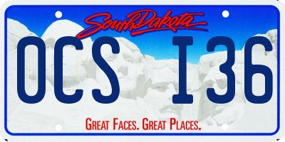 SD license plate 0CSI36