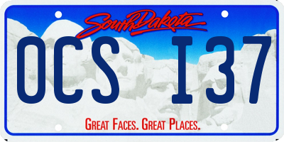 SD license plate 0CSI37