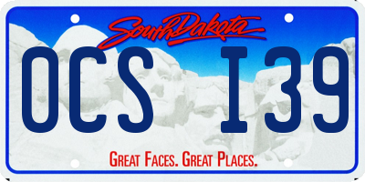 SD license plate 0CSI39