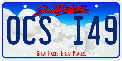 SD license plate 0CSI49