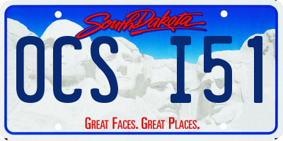 SD license plate 0CSI51