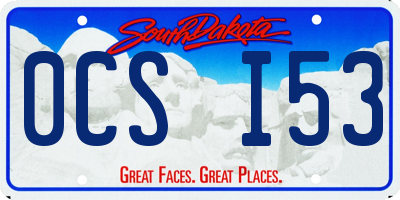 SD license plate 0CSI53