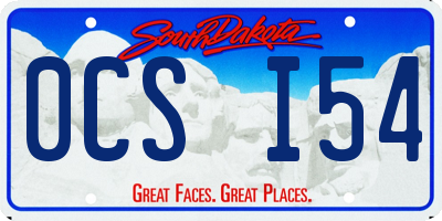 SD license plate 0CSI54