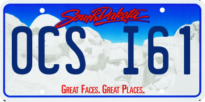 SD license plate 0CSI61