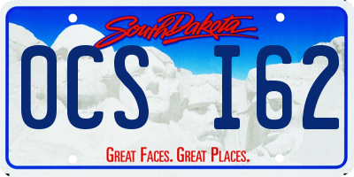 SD license plate 0CSI62