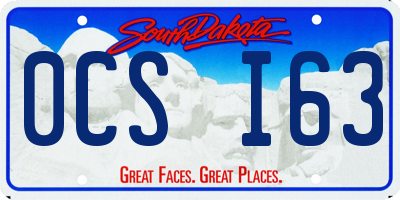 SD license plate 0CSI63