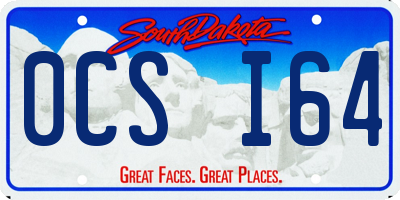 SD license plate 0CSI64