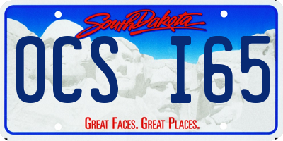 SD license plate 0CSI65