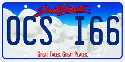 SD license plate 0CSI66