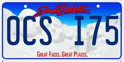 SD license plate 0CSI75