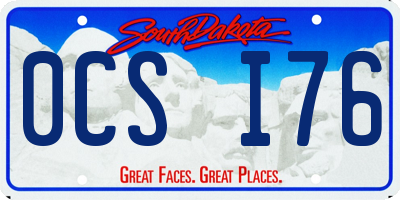 SD license plate 0CSI76