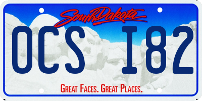 SD license plate 0CSI82