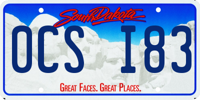 SD license plate 0CSI83