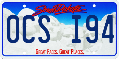 SD license plate 0CSI94