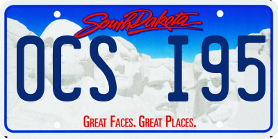 SD license plate 0CSI95