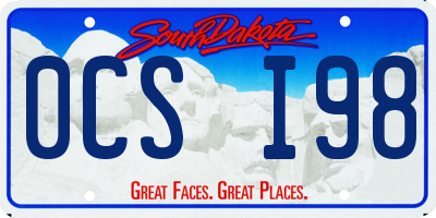 SD license plate 0CSI98