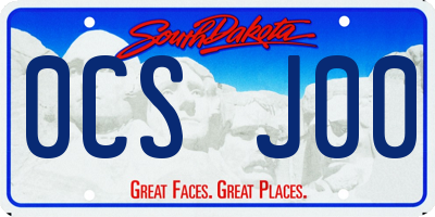 SD license plate 0CSJ00