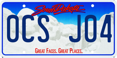 SD license plate 0CSJ04